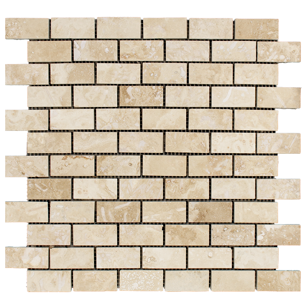 1x2 Ivory Travertine Mosaic Tile - Honed Filled Honed Filled / 1" x 2" - DW TILE & STONE - Atlanta Marble Natural Stone Wholesale Stone Supplier