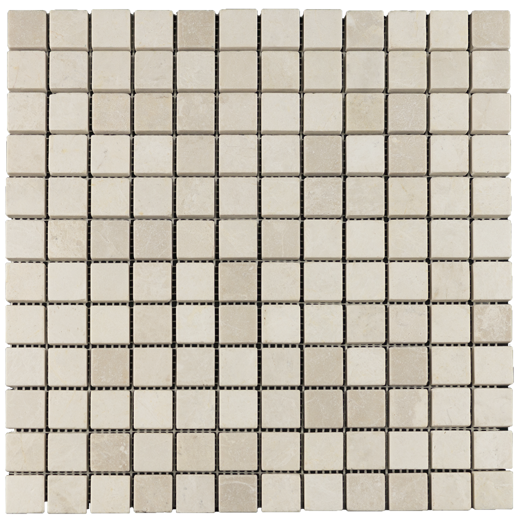 1x1 Crema Nova Marble Mosaic Tile - Tumbled Tumbled / 12"x12" - DW TILE & STONE - Atlanta Marble Natural Stone Wholesale Stone Supplier