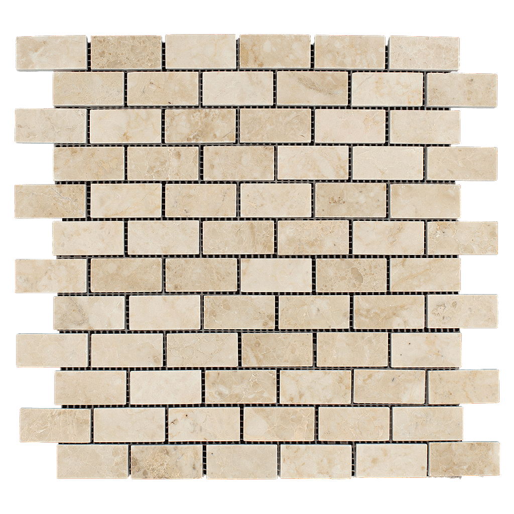 1x2 Cappuccino Marble Mosaic Tile - Polished  - DW TILE & STONE - Atlanta Marble Natural Stone Wholesale Stone Supplier