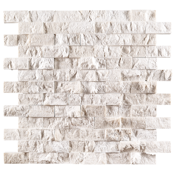 1x2 Crema Nova Marble Mosaic Tile - Split Face – DW TILE & STONE