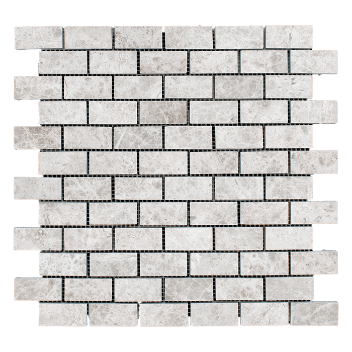 1x2 Silver Shadow Marble Mosaic Tile - Honed Honed / 12"x12" - DW TILE & STONE - Atlanta Marble Natural Stone Wholesale Stone Supplier