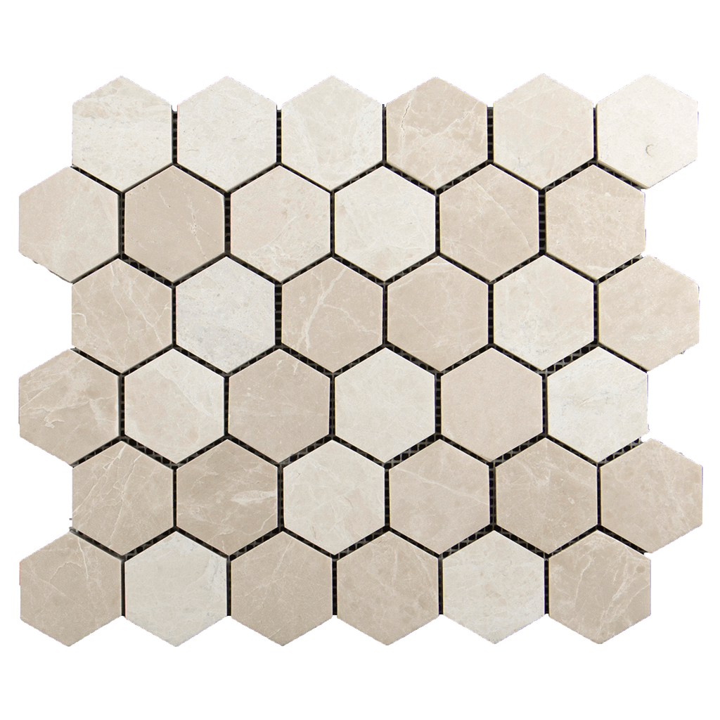 2" Crema Nova Hexagon- Honed Honed / 10.5"x12" - DW TILE & STONE - Atlanta Marble Natural Stone Wholesale Stone Supplier