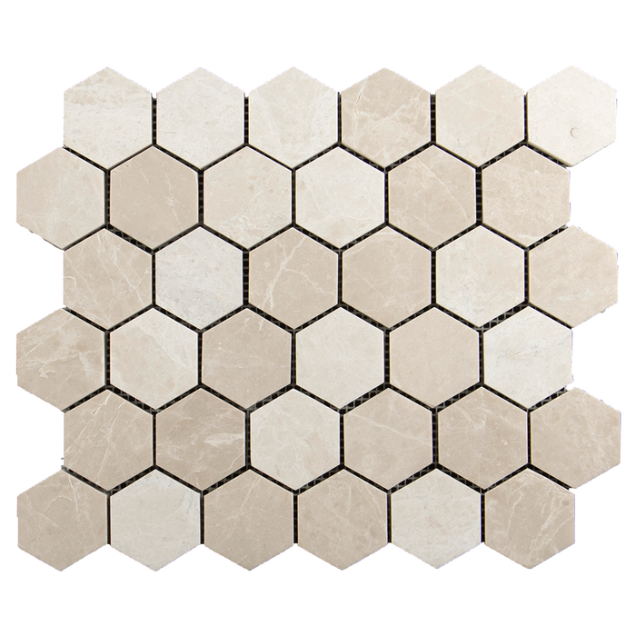 2" Crema Nova Hexagon- Honed Honed / 10.5"x12" - DW TILE & STONE - Atlanta Marble Natural Stone Wholesale Stone Supplier