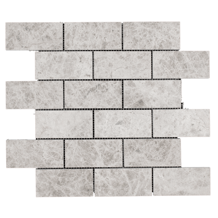 2x4 Silver Shadow Marble Mosaic Tile - Honed Honed / 12"x12" - DW TILE & STONE - Atlanta Marble Natural Stone Wholesale Stone Supplier