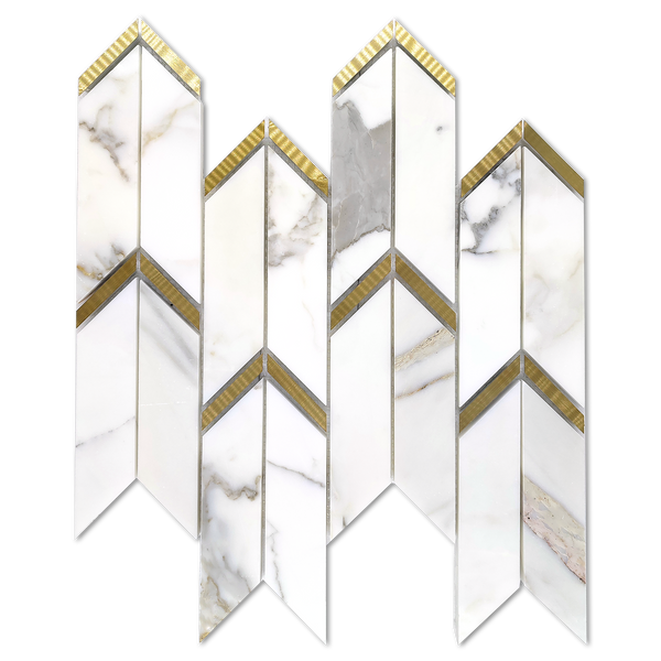 AVANA - Calacatta Gold Marble w/Brass - Polished – DW TILE & STONE
