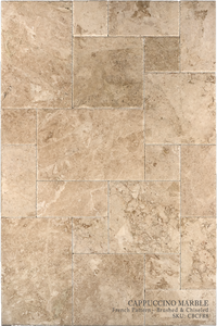 Cappuccino Marble Floor and Wall Tile Brushed - Chiseled / 16" x 16" - DW TILE & STONE - Atlanta Marble Natural Stone Wholesale Stone Supplier