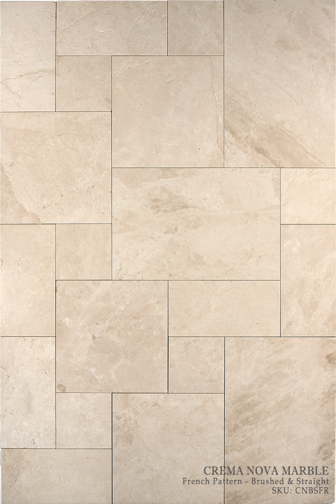 Crema Nova Marble Floor and Wall Tile Brushed - Straight / 16" x 16" - DW TILE & STONE - Atlanta Marble Natural Stone Wholesale Stone Supplier
