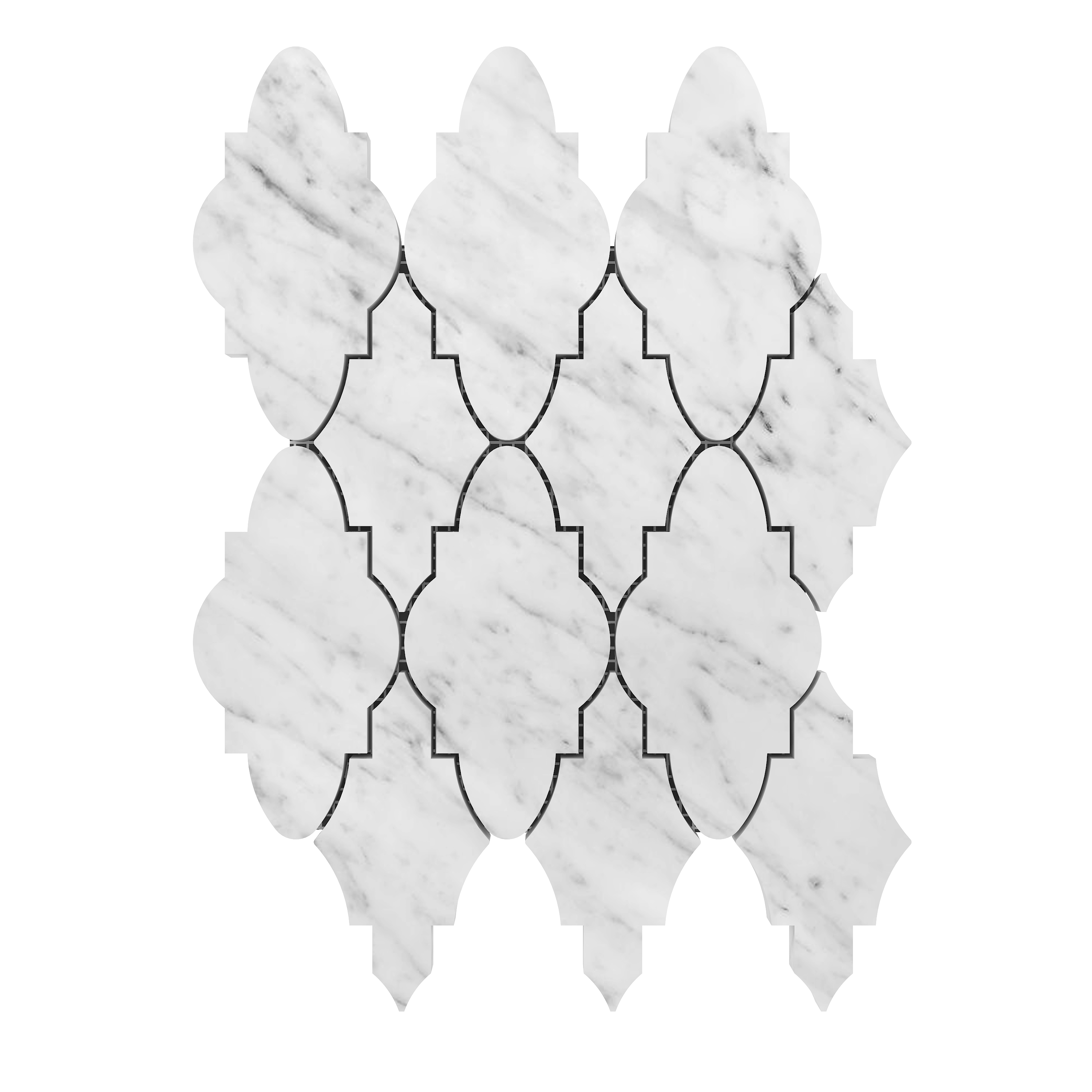 MONACO Bianco Gioia Marble Mosaic Tile - Polished - DW TILE & STONE - Atlanta Marble Natural Stone Wholesale Stone Supplier