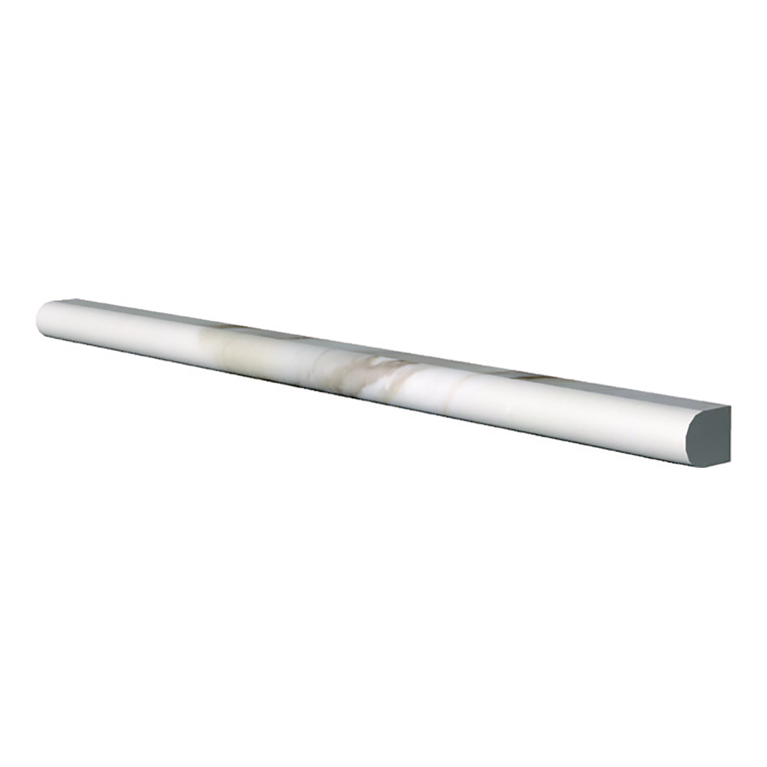 Calacatta Gold Marble 9/16" x 12" x 3/4" Pencil Liner - Polished or Honed Honed / 9/16" x 12" x 3/4" - DW TILE & STONE - Atlanta Marble Natural Stone Wholesale Stone Supplier