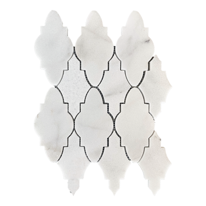 MONACO Bianco Perla Marble Mosaic Tile - Polished  - DW TILE & STONE - Atlanta Marble Natural Stone Wholesale Stone Supplier