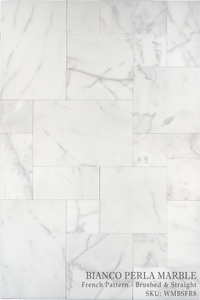Bianco Perla Marble Floor and Wall Tile Brushed - Straight / 16" x 16" - DW TILE & STONE - Atlanta Marble Natural Stone Wholesale Stone Supplier
