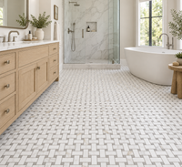 1x2 BASKETWEAVE Calacatta Gold w/ Thala Grey Marble Mosaic - Honed Or Polished - DW TILE & STONE - Atlanta Marble Natural Stone Wholesale Stone Supplier