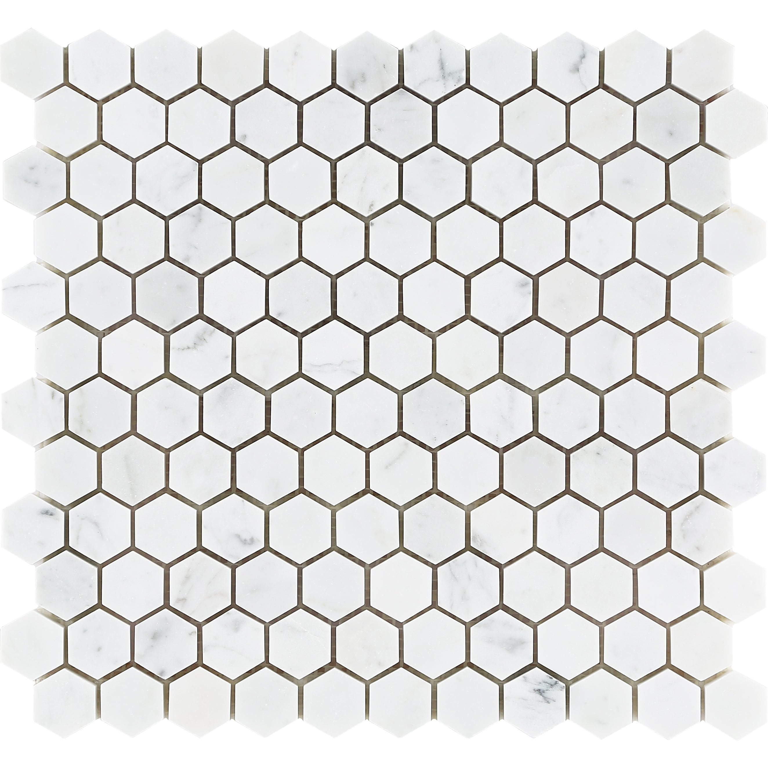 1" HEXAGON Bianco Gioia Marble Mosaic Tile - Polished  - DW TILE & STONE - Atlanta Marble Natural Stone Wholesale Stone Supplier