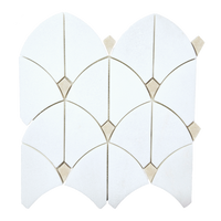 ROMINA - Thassos W/ Crema Nova Marble Mosaic - Polished  - DW TILE & STONE - Atlanta Marble Natural Stone Wholesale Stone Supplier