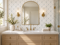 ROMINA - Thassos W/ Blue Celeste Marble Mosaic - Polished - DW TILE & STONE - Atlanta Marble Natural Stone Wholesale Stone Supplier