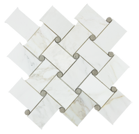 SELENE - Calacatta Gold w/ Thala Grey Marble Mosaic - Honed  - DW TILE & STONE - Atlanta Marble Natural Stone Wholesale Stone Supplier