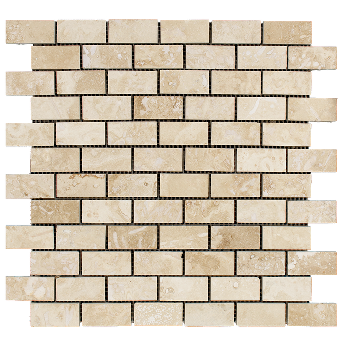 1x2 Ivory Travertine Mosaic Tile - Honed Filled Honed Filled / 1" x 2" - DW TILE & STONE - Atlanta Marble Natural Stone Wholesale Stone Supplier