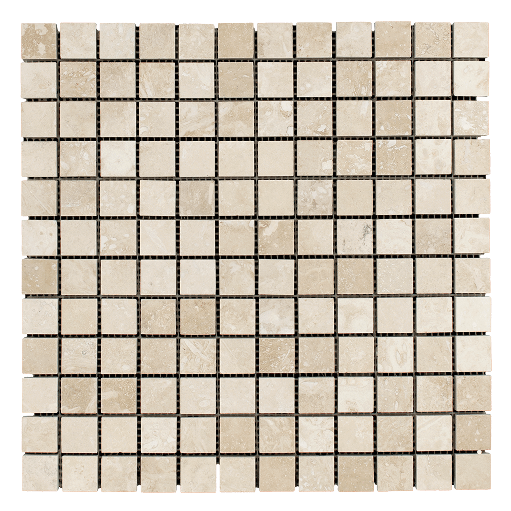 1x1 Ivory Travertine Mosaic Tile - Honed Honed / 1" x 1" - DW TILE & STONE - Atlanta Marble Natural Stone Wholesale Stone Supplier