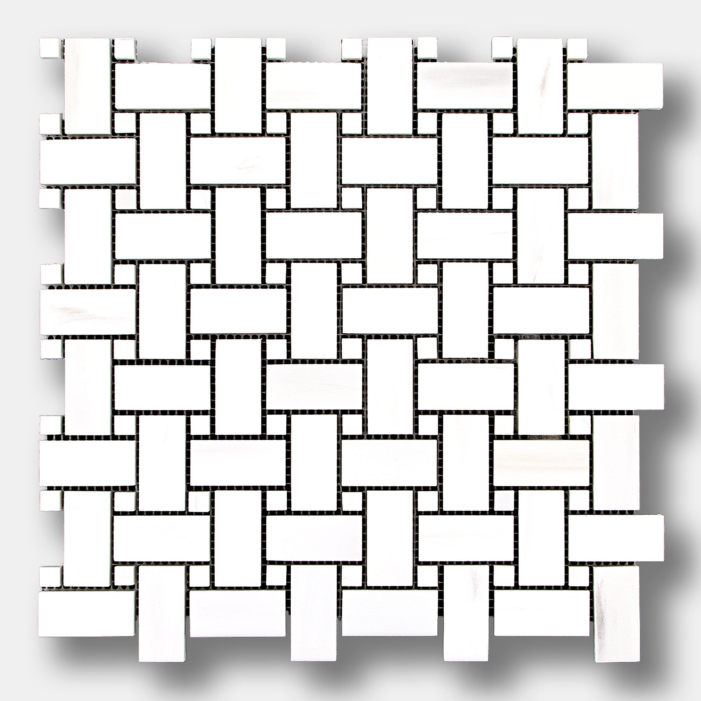 1x2 BASKETWEAVE Dolomite Marble Mosaic Tile - Polished  - DW TILE & STONE - Atlanta Marble Natural Stone Wholesale Stone Supplier