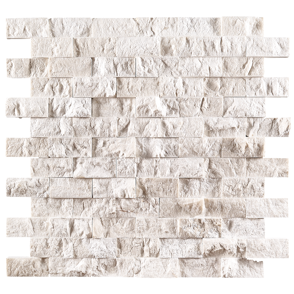 1x2 Crema Nova Marble Mosaic Tile - Split Face Split Face / 1" x 2" - DW TILE & STONE - Atlanta Marble Natural Stone Wholesale Stone Supplier