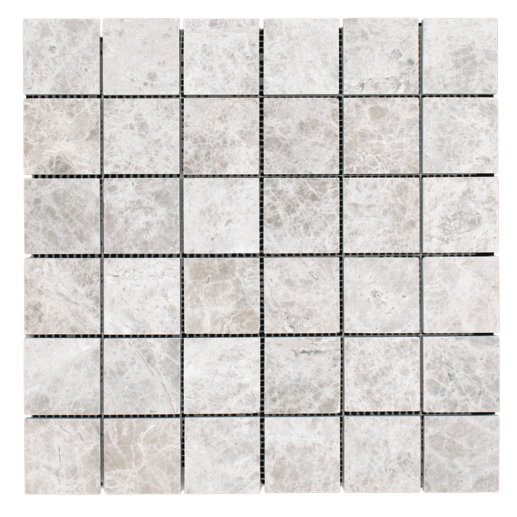 2x2 Silver Shadow Marble Mosaic Tile - Honed Honed / 12"x12" - DW TILE & STONE - Atlanta Marble Natural Stone Wholesale Stone Supplier