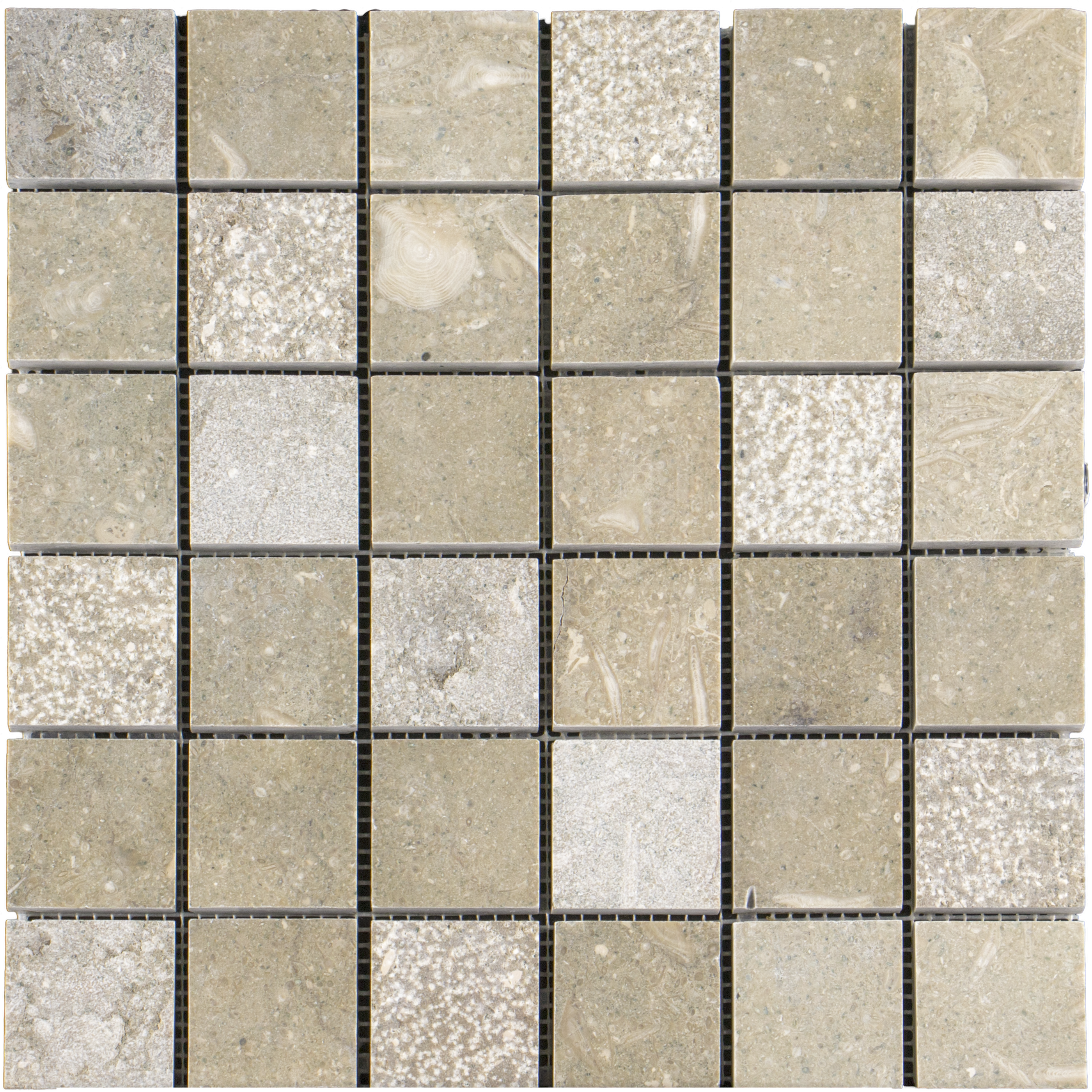 2x2 Seagrass Limestone Mosaic Tile - Honed Honed / 2" x 2" - DW TILE & STONE - Atlanta Marble Natural Stone Wholesale Stone Supplier