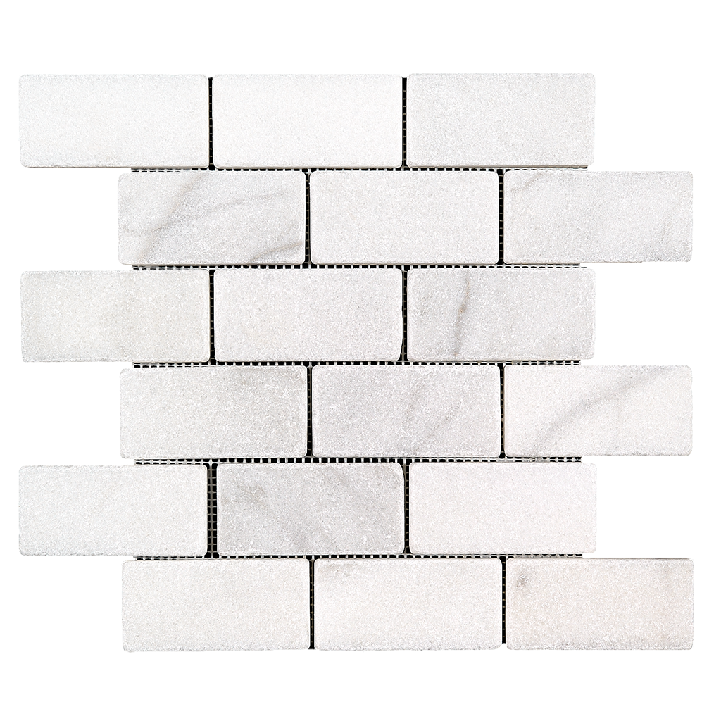 2x4 Bianco Perla Marble Mosaic - Tumbled Tumbled / 2" x 4" - DW TILE & STONE - Atlanta Marble Natural Stone Wholesale Stone Supplier