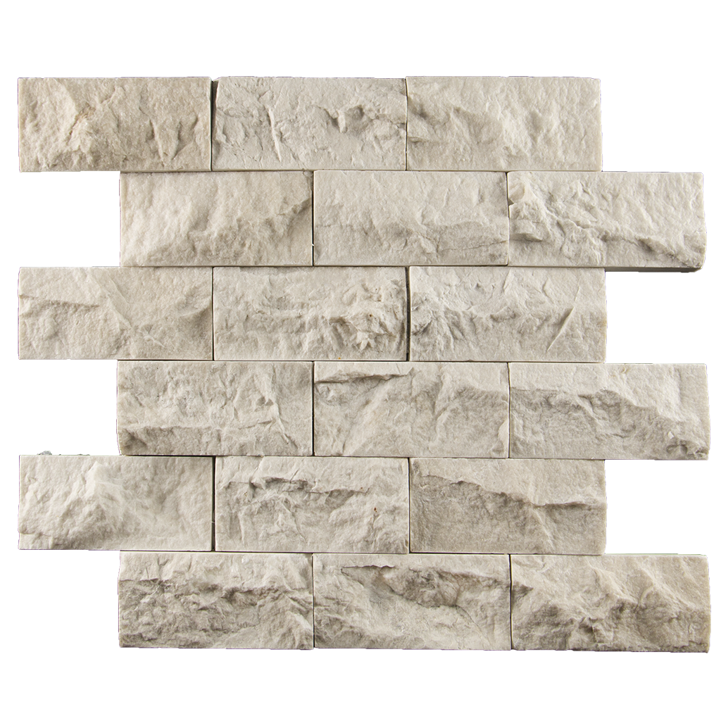 2x4 Crema Nova Marble Mosaic Tile - Split Face Split Face / 2" x 4" - DW TILE & STONE - Atlanta Marble Natural Stone Wholesale Stone Supplier