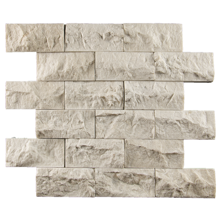2x4 Crema Nova Marble Mosaic Tile - Split Face Split Face / 2" x 4" - DW TILE & STONE - Atlanta Marble Natural Stone Wholesale Stone Supplier
