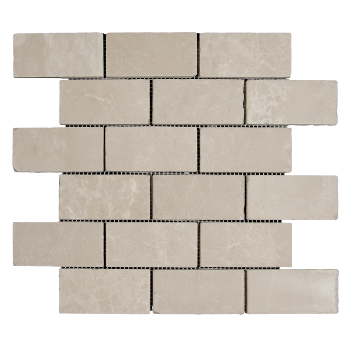 2x4 Crema Nova Marble Mosaic Tile - Tumbled Tumbled / 2" x 4" - DW TILE & STONE - Atlanta Marble Natural Stone Wholesale Stone Supplier