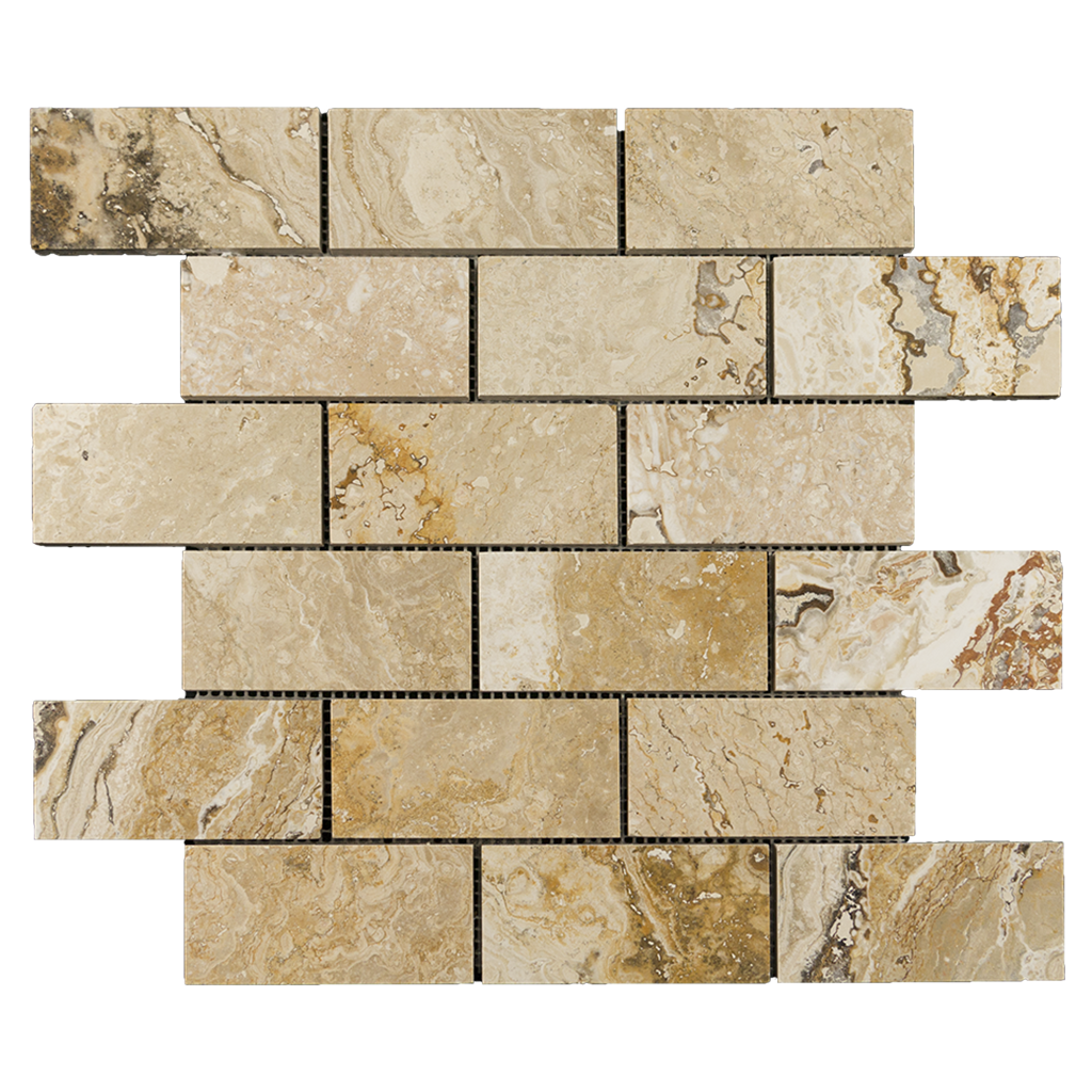 2x4 Leonardo Travertine Mosaic Tile - Honed Honed / 2" x 4" - DW TILE & STONE - Atlanta Marble Natural Stone Wholesale Stone Supplier