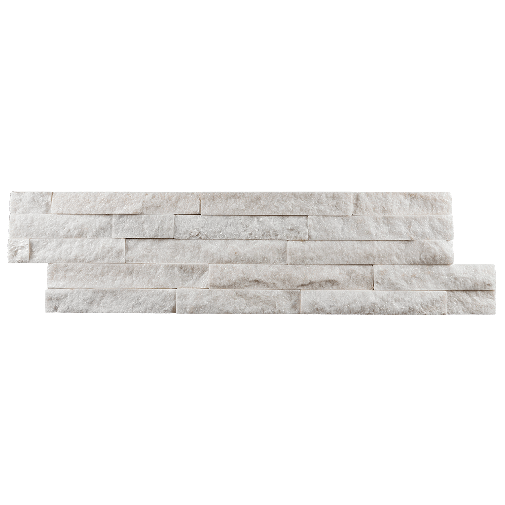 Large White Quartzite Slate Ledger Stone Split Face / 6" x 22" - DW TILE & STONE - Atlanta Marble Natural Stone Wholesale Stone Supplier