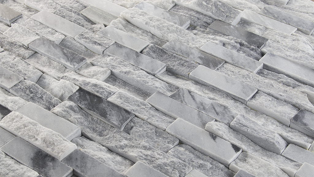 Cloudy Grey Quartzite SplitFace & Polished Ledger Stone  - DW TILE & STONE - Atlanta Marble Natural Stone Wholesale Stone Supplier