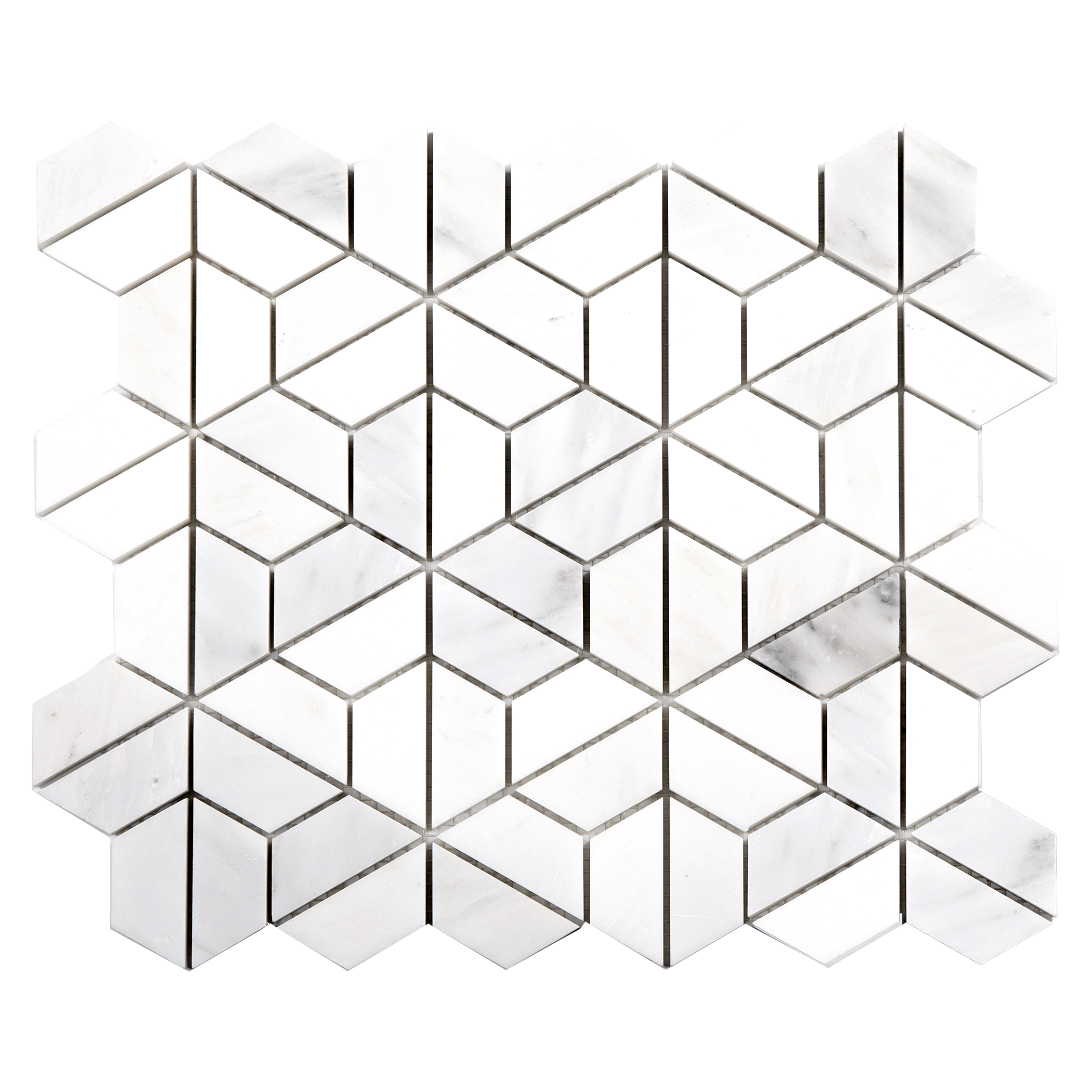 ASPEN Bianco Bello Marble 3D Mosaic - Honed  - DW TILE & STONE - Atlanta Marble Natural Stone Wholesale Stone Supplier
