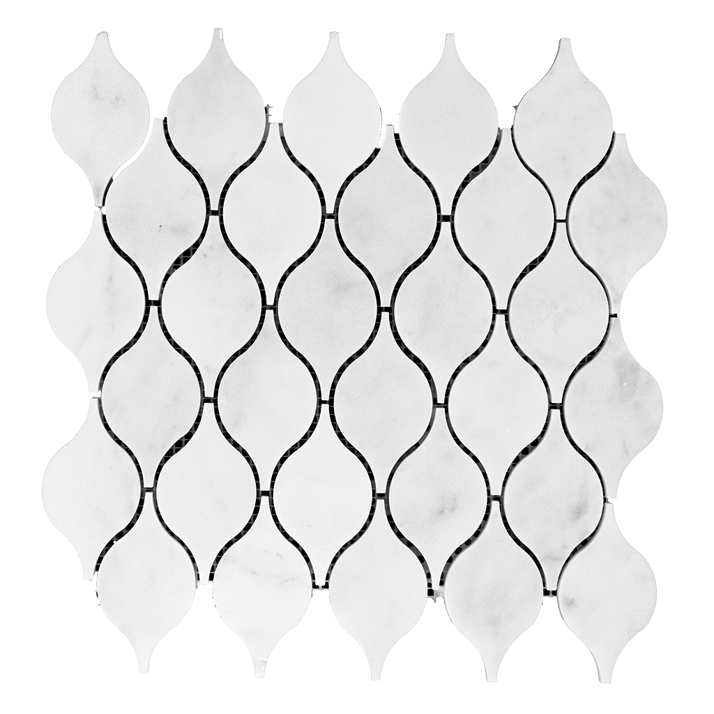 DROP Bianco Perla Marble Mosaic - Polished Polished / Drop - DW TILE & STONE - Atlanta Marble Natural Stone Wholesale Stone Supplier