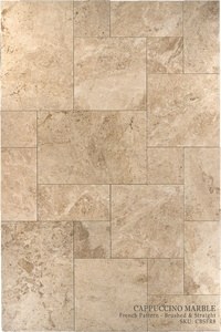 Cappuccino Marble Floor and Wall Tile Brushed - Straight / 16" x 16" - DW TILE & STONE - Atlanta Marble Natural Stone Wholesale Stone Supplier