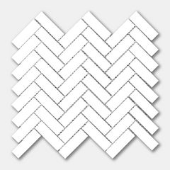 1x3 HERRINGBONE Dolomite Marble Mosaic Tile - Polished or Honed