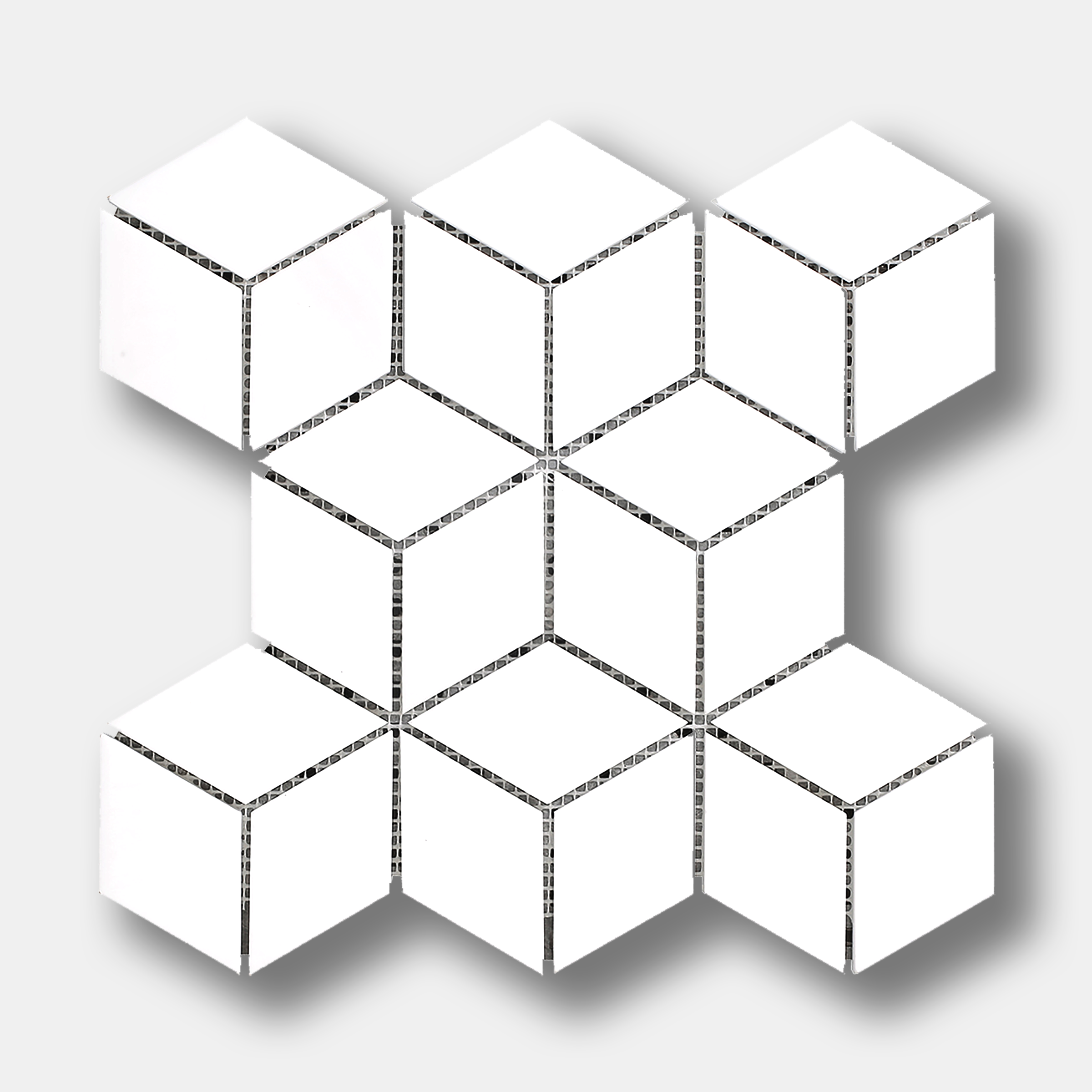 3D RHOMBUS Dolomite Marble Mosaic Tile - Polished  - DW TILE & STONE - Atlanta Marble Natural Stone Wholesale Stone Supplier