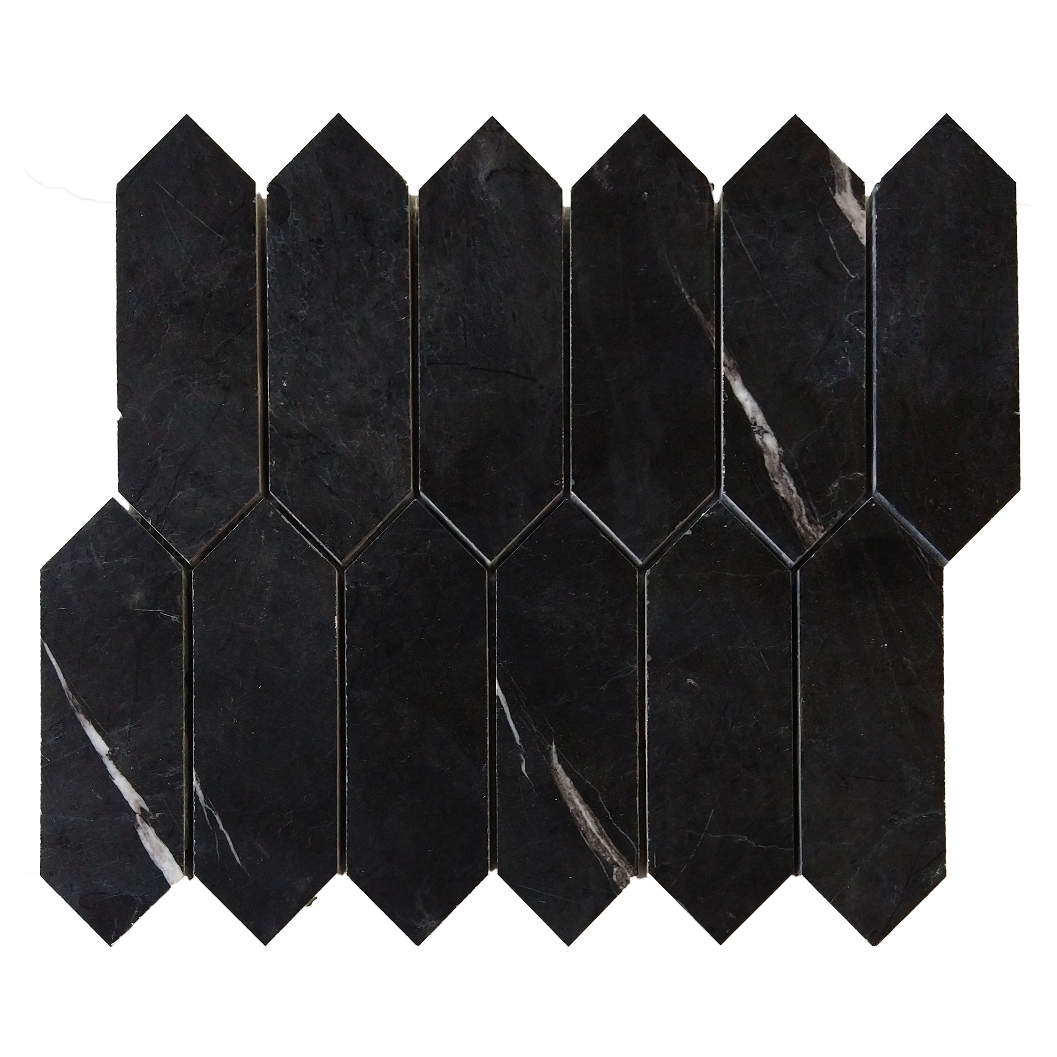 2" x 6" PICKET Nero Marquina Marble - Polished Polished - DW TILE & STONE - Atlanta Marble Natural Stone Wholesale Stone Supplier