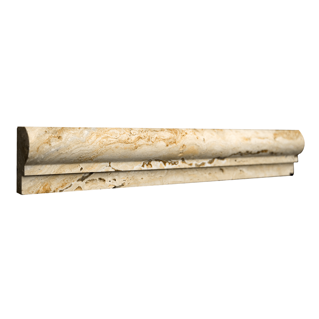 Leonardo Travertine Cornice - Honed (1-7/8" x 12" x 1") Honed / 1 7/8" x 12" x 1" - DW TILE & STONE - Atlanta Marble Natural Stone Wholesale Stone Supplier
