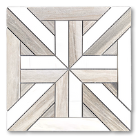 18"x18" PARQUET Dolomite Marble Mosaic w/Palisandra - Honed  - DW TILE & STONE - Atlanta Marble Natural Stone Wholesale Stone Supplier