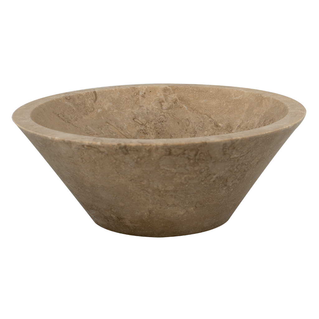 Noche Travertine Sink Deep V 16" Honed / 16" - DW TILE & STONE - Atlanta Marble Natural Stone Wholesale Stone Supplier