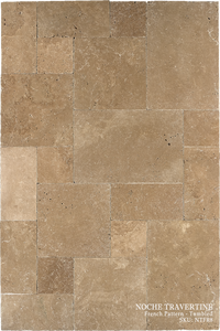 Noche Travertine Floor and Wall Tiles Tumbled / French - DW TILE & STONE - Atlanta Marble Natural Stone Wholesale Stone Supplier