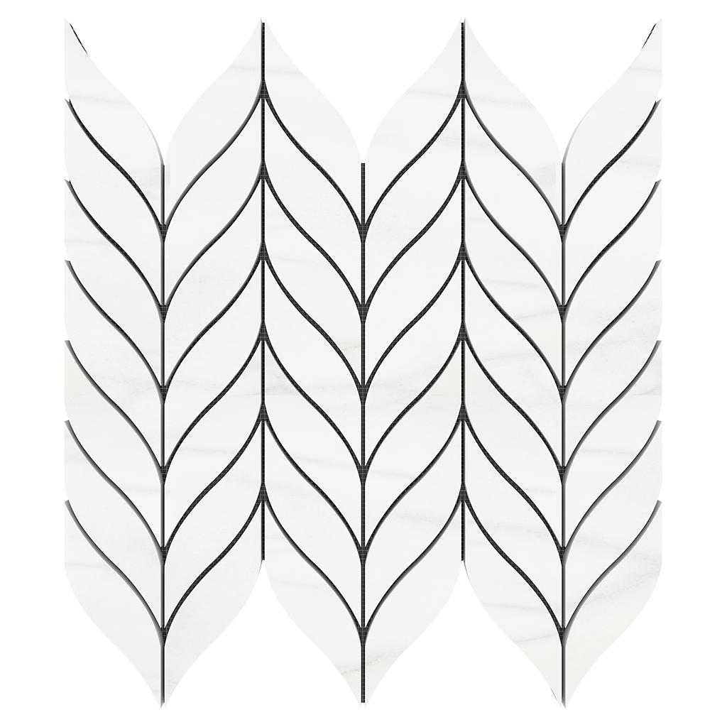 PARADISO Bianco Perla Marble Mosaic Tile - Polished Polished / 12.25"x10" - DW TILE & STONE - Atlanta Marble Natural Stone Wholesale Stone Supplier