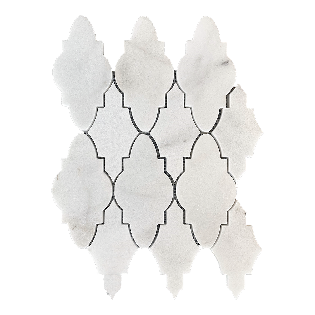MONACO Bianco Perla Marble Mosaic Tile - Polished  - DW TILE & STONE - Atlanta Marble Natural Stone Wholesale Stone Supplier