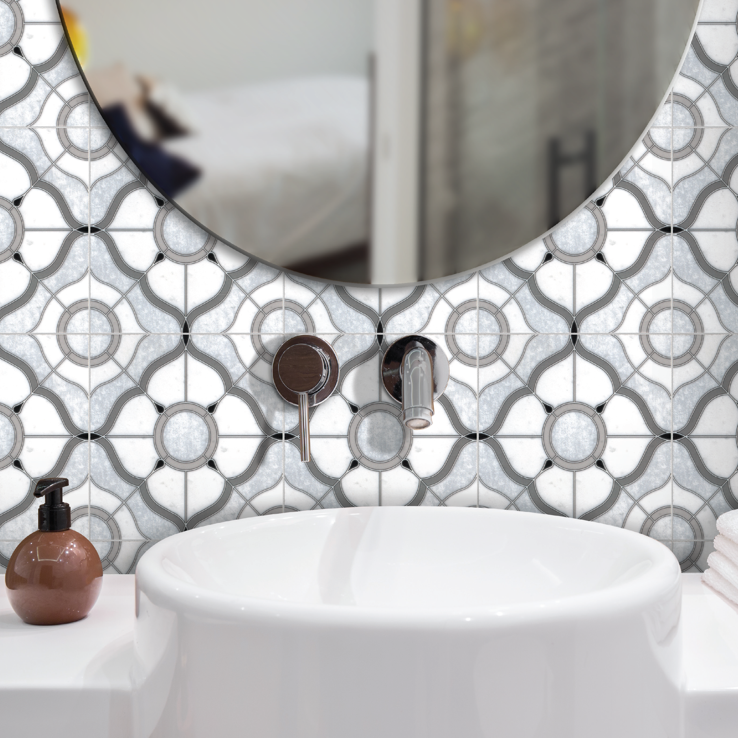 PM07 6" x 6" Painted White Marble - Honed  - DW TILE & STONE - Atlanta Marble Natural Stone Wholesale Stone Supplier