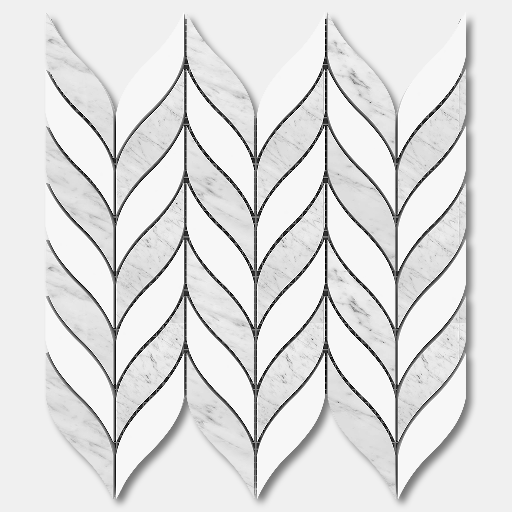 PARADISO MIX Dolomite w/ Bianco Gioia Mosaic Tile - Polished  - DW TILE & STONE - Atlanta Marble Natural Stone Wholesale Stone Supplier