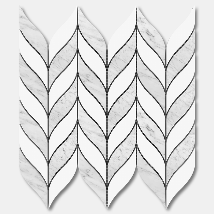 PARADISO MIX Dolomite w/ Bianco Gioia Mosaic Tile - Polished  - DW TILE & STONE - Atlanta Marble Natural Stone Wholesale Stone Supplier