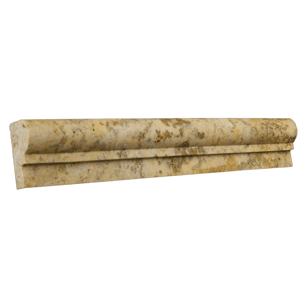 Scabos Travertine Cornice - Honed (1-7/8" x 12" x 1") Honed / 1 7/8" x 12" x 1" - DW TILE & STONE - Atlanta Marble Natural Stone Wholesale Stone Supplier