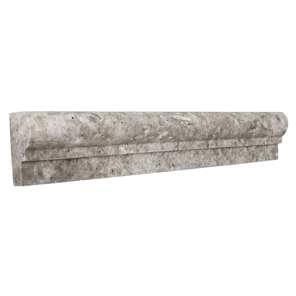 Silver Travertine Cornice - Honed (1-7/8" x 12" x 1") Honed / 1 7/8" x 12" x 1" - DW TILE & STONE - Atlanta Marble Natural Stone Wholesale Stone Supplier